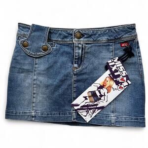 Miss Sixty Denim Mini Skirt M – NWT Y2K Low Rise Micro Skirt made in Italy